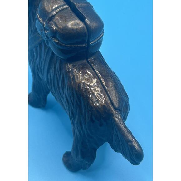 Vintage A.C. Williams Cast Iron Black Working St. Bernard Bank With Pack 5.5" - Picture 5 of 6